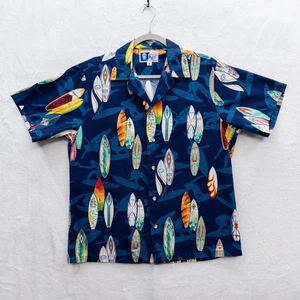 RJC Made in Hawaii Surfboards Hawaiian Button Shirt Size Medium USA - Picture 1 of 4