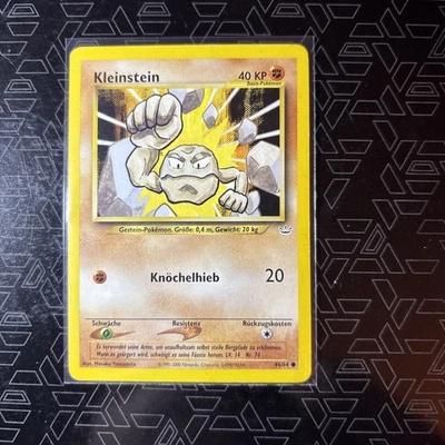 KLEINSTEIN (GEODUDE)  - 44/64  - Neo Revelation - VINTAGE German Pokemon - NM - Image 1 of 4