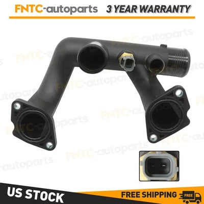 For Jaguar Vanden Plas XJ8 XK8 Thermostat Cover Outlet Pipe w/Sensor AJ85885 Foto 1 de 4