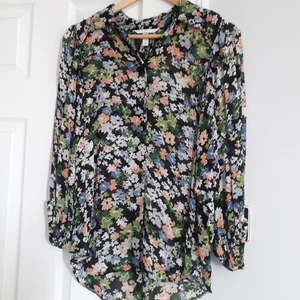 Ladies H&M Floral Chiffon Blouse/top Size small. - Picture 1 of 5