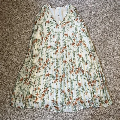 Новый с Ярлыками Max Studio женщин платье без рукавов размер M плиссированные качели Shift цветочный богемное - Изображение 1 из 4