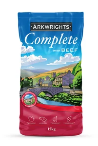 Arkwrights Complete Dry Dog Food 15kg with Beef sporting & Working Dogs - Picture 1 of 7