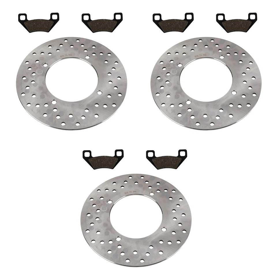 Front & Rear Brake Rotors Pads for Arctic Cat 700 2006 2007 2008 2009 2010 2011 - Image 1 of 1