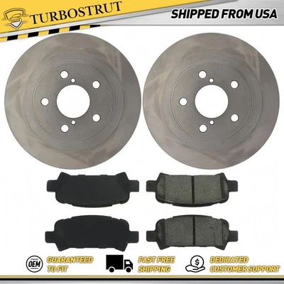 Kit de pastilhas de freio rotores de freio traseiros OE para 1998-2002 Subaru Impreza 2.5L - Imagem 1 de 2