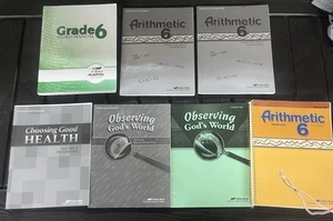 Abeka Level 6 Mixed Lot Homeschool Books Arithmetic lot of 7 - Imagen 1 de 3