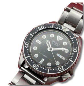 Vintage SEIKO 6458-6000 Diver's Day Date KANJI Watch 38mm Men NEW BATTERY C - Picture 1 of 10