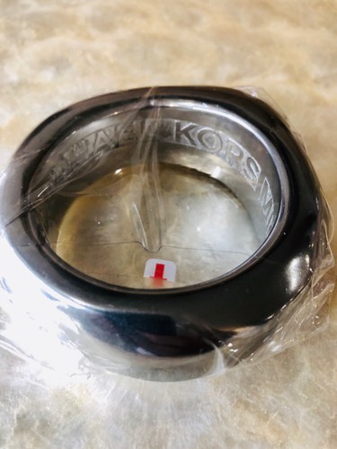 BRACCIALE BRACCIALE BRACCIALE ASTRATTO MICHAEL KORS ARGENTO PIATTO GRIGIO MKJ6889040 MKJ6889 NUOVO CON ETICHETTE