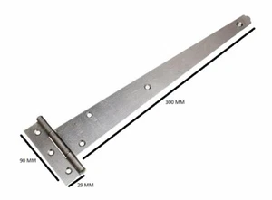 Tor Schuppentür T-Stück T-Scharnier 12 Zoll 300mm BZP Stahl + Schrauben Menge 1 Paar - Bild 1 von 1