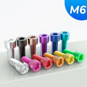 Tornillos de cabeza de zócalo de aleación de aluminio M6, métrico DIN 912, 1,0 grueso - Imagen 1 de 15