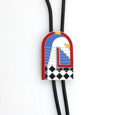 Винтажный ACME Studio "R.O.R." Галстук-боло от Chicago Architect STANLEY TIGERMAN НОВЫЙ - Изображение 1 из 3