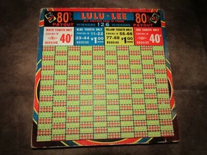 Unpunched Vintage Lu-Lu Lee 5 Cent Punch Cigarette Board Gambling 1800 Midget  - Picture 1 of 12