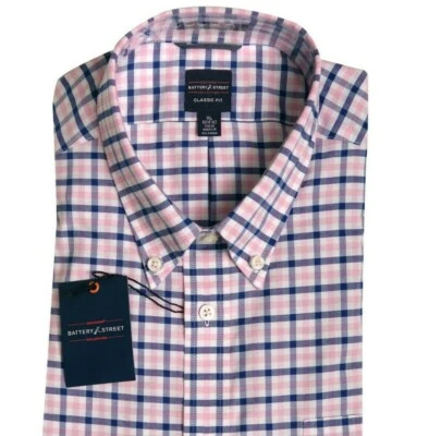 Camisa de calle Dockers Battery para hombre elástica blanca verde azulado púrpura XL L M Foto 1 de 4