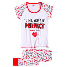 Womens Love Actually Pyjama Set 'To Me You Are Perfect'