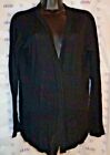 $59 H&M women cardigan sweater small black KNIT ribbed trimmed