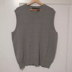 Saddlebred Made in UK 100% Cotton Grey Vest Men's Size L (Great Condition) - Picture 1 of 9