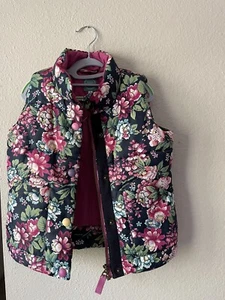 Joules Girls Floral Vest Full Front Zip Size 6 - Picture 1 of 3