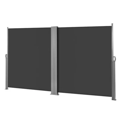276"x71" Retractable Double Side Awning Patio Screen Divider Automatic Roll-Back - Image 1 of 4