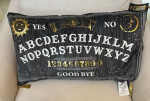 Cynthia Rowley Curious Halloween Black Ouija Board 17"x30" Throw Pillow - Picture 1 of 3