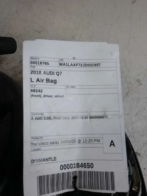 Bolsa de aire izquierda para conductor rueda delantera para AUDI Q7 439733 17-19 Foto 1 de 4