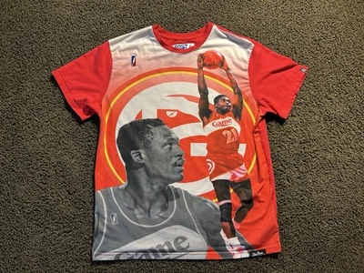 Camisa de basquete Atlanta Hawks vintage Dominique Wilkins pós-jogo NBA 2XL XXL - Imagem 1 de 4