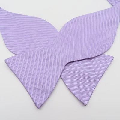 Pajarita Sean John púrpura a rayas de 3,5" de ancho con corbata de seda Foto 1 de 4