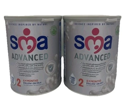 2 x SMA Advanced Stage 2 Follow On Milk 6+months 800g 03/26 - Image 1 of 2