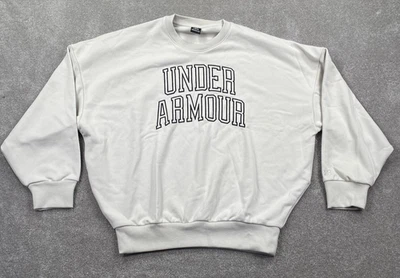 Sudadera Pullover Under Armour Bordada Mangas Largas Para Mujer Talla L Marfil Foto 1 de 4