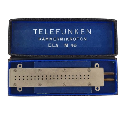 Telefunken Kammermikrofon Ela M46 Studio Mikrofon 30er Jahre Etui Box ungetestet - Bild 1 von 4
