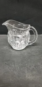 VTG 1940’s BEYER BLEIKRISTALL CLEAR CUT CRYSTAL THUMBPRINT CREAMER - Picture 1 of 7