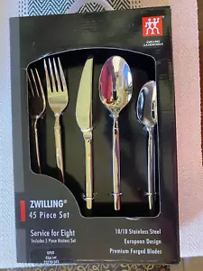 ZWILLING JA HENCKELS OPUS 45 piezas FLATWARE CON 5 PIEZAS ANFITRIONA NUEVO EN CAJA 18/10 - Imagen 1 de 3