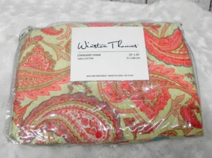 Winston Thomas Pink Paisley Standard Pillow Sham NOS - Picture 1 of 6