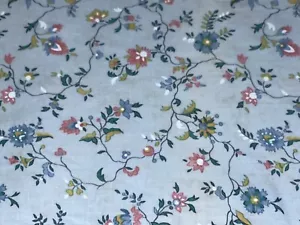 By 1/2 Yd Lt. Blue Floral Delicate Vines Buds by Ozark Calico Fabri-Quilt Cotton - Picture 1 of 5