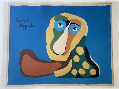 Litografia assinada por "Criatura" Karel Appel em papel arcos - Imagem 1 de 4