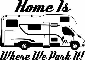 Camping RV Camper Home Road Class C Travel Car Truck Window Vinyl Decal Sticker - Picture 1 of 2