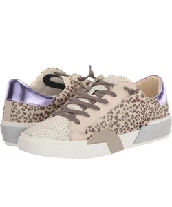 Dolce Vita Women's Zina Sneaker in White Leopard Calf Hair, Size 11 - Picture 1 of 11