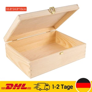 Creative Deco A4 Holz-Kiste mit Deckel | Unlackierte Aufbewahrungs-Box - Bild 1 von 12