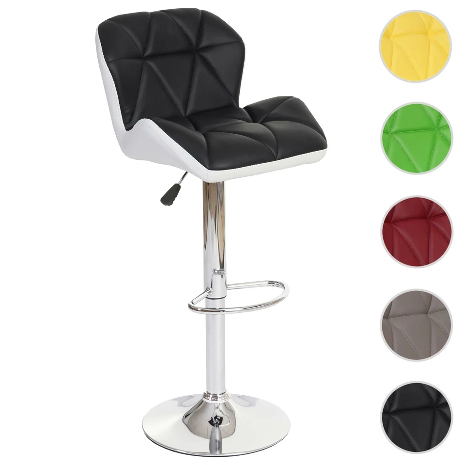 2er-Set Barhocker HWC-A92, Barstuhl Tresenhocker mit Lehne, Kunstleder - Bild 1 von 4