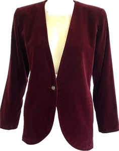 Vintage Yves Saint Laurent YSL Late 70s Early 70s Velvet Blazer - Picture 1 of 10