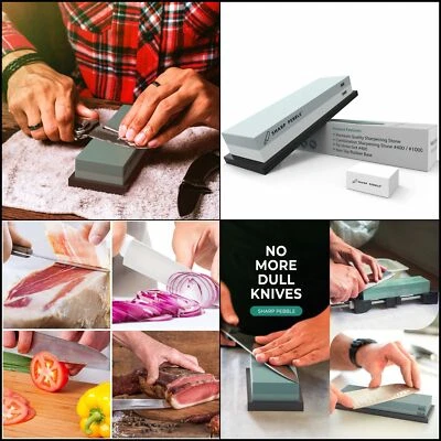 Sharp Pebble Premium Whetstone Knife Sharpening Stone, 400/1000 Grit Wet Stone - Image 1 of 4