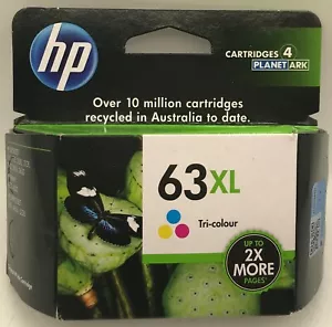 HP 63XL TRI-COLOUR PRINTER INK CARTRIDGE NEW #4934NSB - Picture 1 of 3