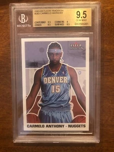 03-04 Carmelo Anthony Fleer Tradition #263 Rookie RC BGS 9.5 Gem Mint! - Picture 1 of 2