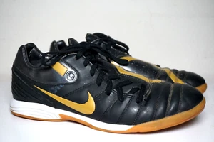 Vintage Nike T90 Total 90 Indoor Soccer Football Shoes Cleats Mens US 11 Black - Picture 1 of 8
