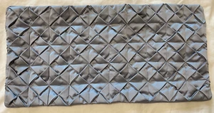 Hotel Collection Sham Quilted Textured Silver Grey Rectangle Accent Pillow Satin - Picture 1 of 4