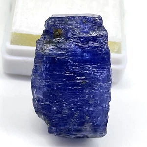 54 Cts Tanzanite Naturale Grezza Vibrante Blu Certificata Splendida Gemma Sciolta - Foto 1 di 12