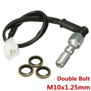 M10 x 1.25mm Motorcycle Hydraulic Double Banjo Bolt Brake Pressure Light Switch - Bild 1 von 6