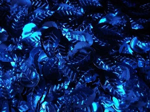 Sequin Leaves Metallic Blue 125g Bulk DIY Crafts Decorations Leaf - Picture 1 of 2