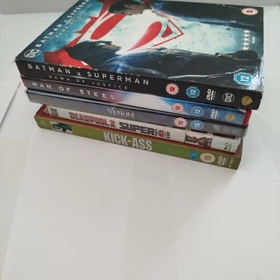 Superhero Blu Ray/DVD Bundle (Superman, Venom, Deadpool 2, Kick-Ass) - Image 1 of 4