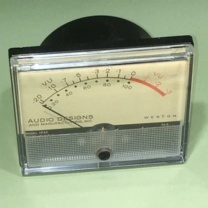 VINTAGE ADM WESTON MODEL 1932 VU METER FROM AUDIO DESIGNS & MFG. DETROIT USA - Picture 1 of 7
