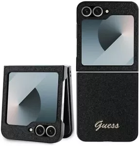 Genuine Guess Giltter 4G Metal Logo Case Cover Samsung Galaxy Z Flip 6 Black - Picture 1 of 8