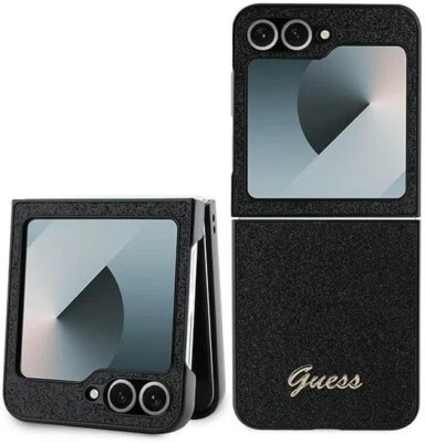 Funda Carcasa Original Guess Dorado 4G Metal Logo Samsung Galaxy Z Abatible 6 Negra Foto 1 de 4